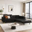 Canapé-lit convertible de 234 cm en similicuir avec accoudoirs larges et siège 4 places de 80 cm de large-321435688