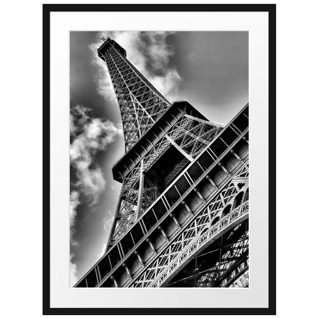 Gerahmtes Poster Gigantischer Eifelturm Paris