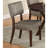 Ensemble de 2 chaises d'appoint en tissu gris Drake et finition espresso