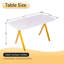Marble Pattern Tempered Glass Dining Table With Gold Metal Legs For Restaurants-1615920170