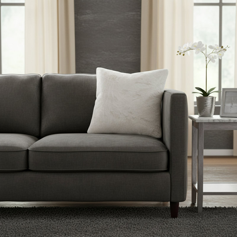 Hopps Square Pillow Cover & Insert, Platinum