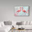 «Flamingo Power» par Cora Niele, impression sur toile tendue-32709877