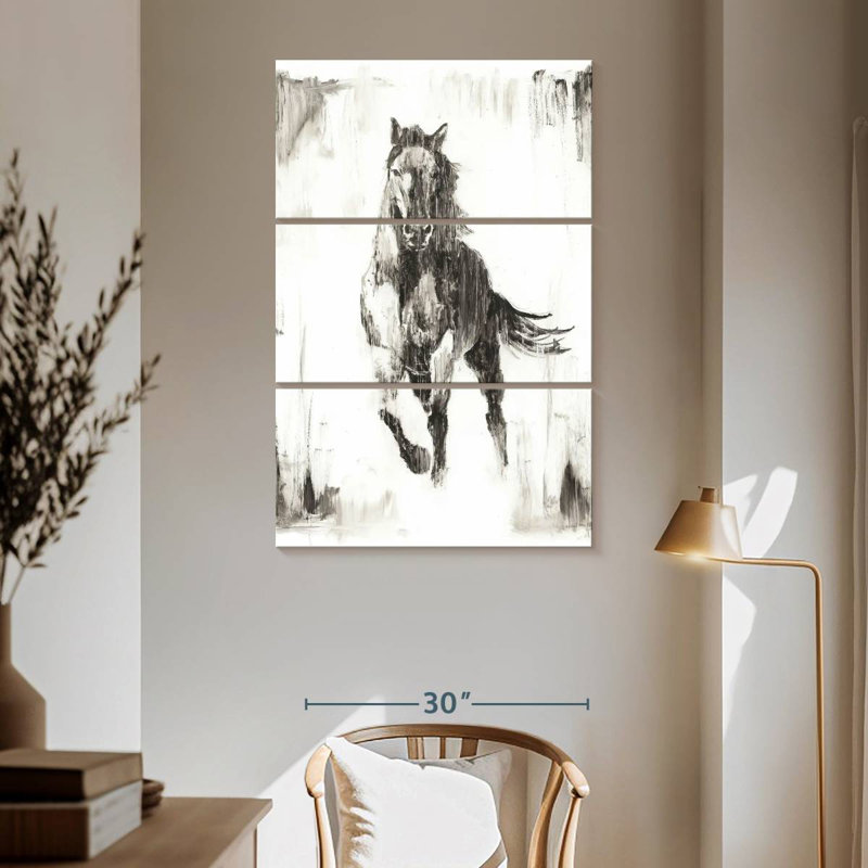 Brampt Rustic Black Stallion II, 65" H x 42" W