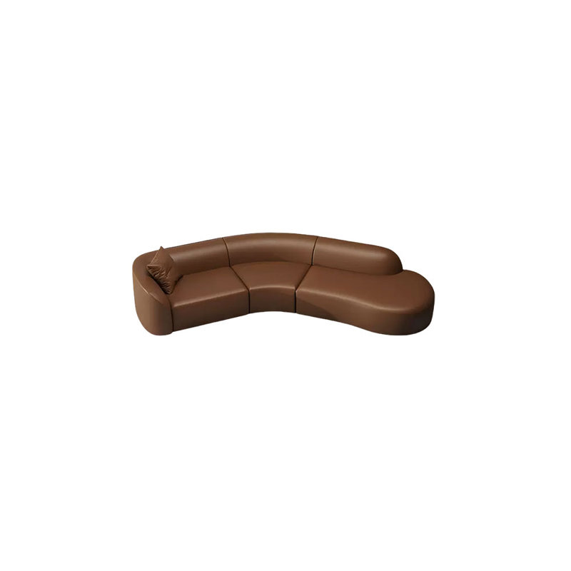 Canapé d'angle rétro, Latex, 5, H 29,53 po x l 118,11 po x P 35,43 po