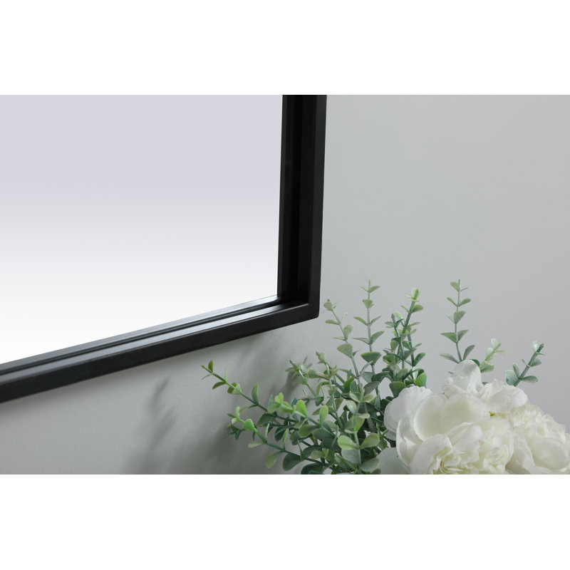 Miroir mural Sabine, Noir, 36 po x 24 po