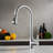 High Arc Single Handle Stainless Steel Brushed Nickle Kitchen Faucets With Pull Down Sprayer