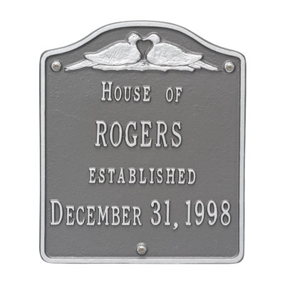 Plaque d'adresse murale sur 4 lignes