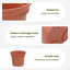 Round Flower Pot 6 Pcs Plastic-701502282-701502285