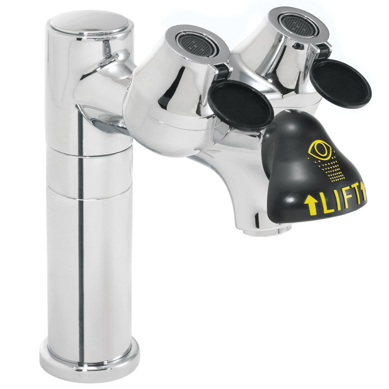 Polished Chrome Dual Head Eyewash Faucet