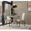 Table de salle à manger ronde classique beige de 36 pouces avec piédestal compact-90108570-90108568