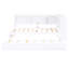 Lit de jour simple avec couchette, armoires de rangement et ports en blanc - Construction en bois massif Lit gigogne simple et chargeurs-1358724083