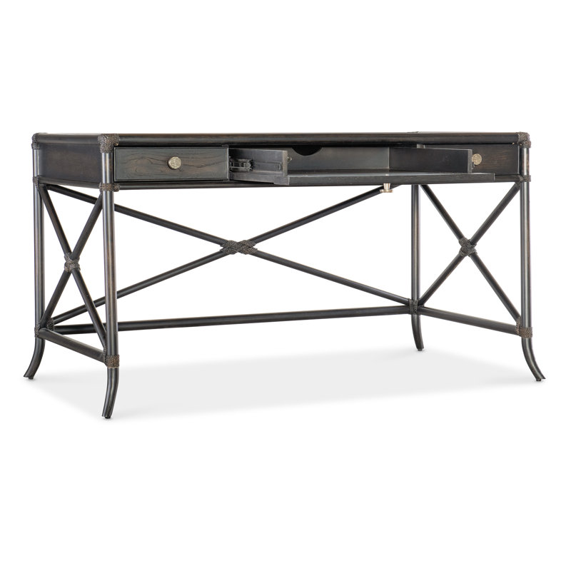 Retreat Solid Wood Writing Desk, Black Sand