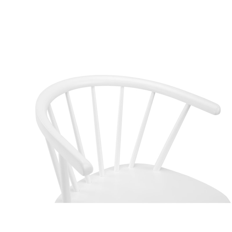 Amelda 46cm H Solid Wood Spindle Side Chair, White