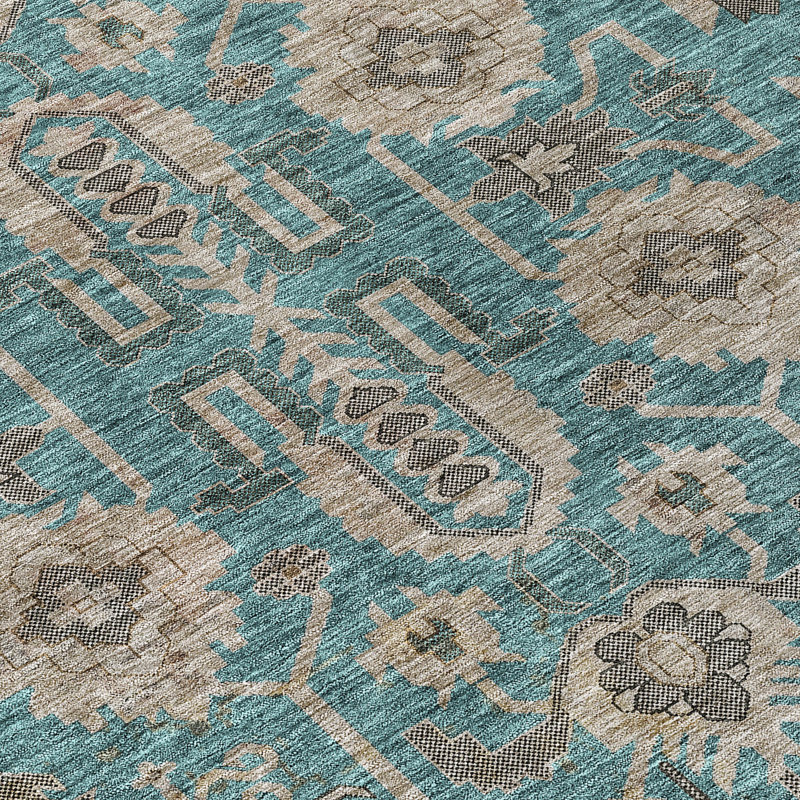 Myda Flatweave Washable Oriental Indoor / Outdoor Rug, Rectangle 3' x 5'