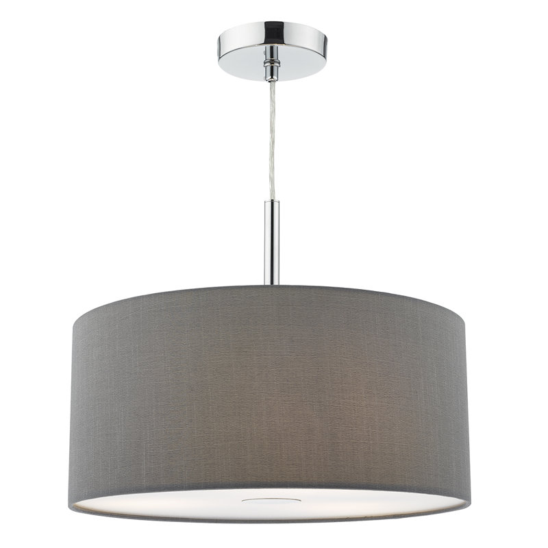 Desiree 3 - Light Drum Pendant, Grey