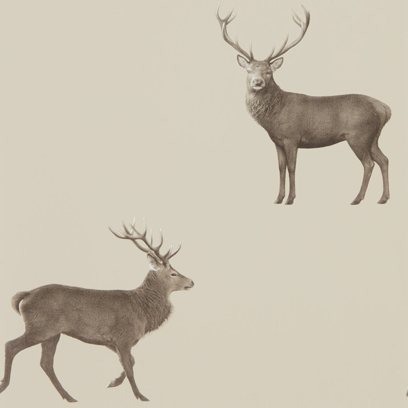 Evesham Deer Wallpaper, Birch