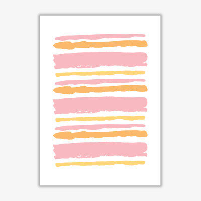 Pink Contrast Abstract Stripes - Print