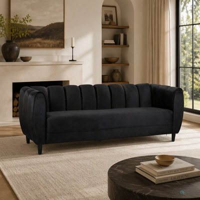 Miranda Velvet 3-Seater Sofa