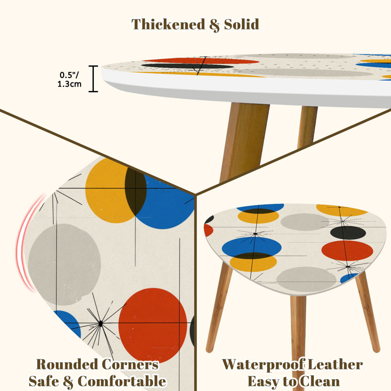 Ensemble de 2 tables basses gigognes Triangle