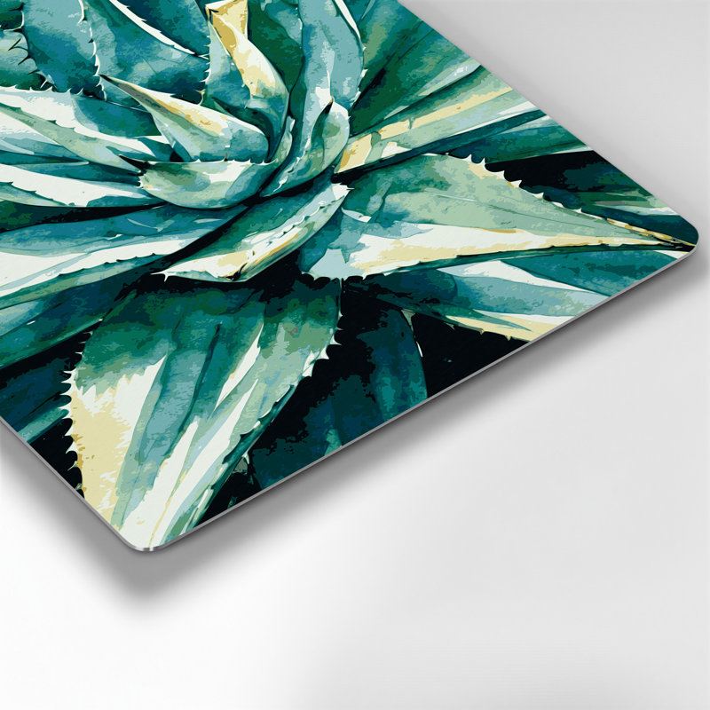 Aquarelle botanique 56, art mural en métal vert, H 30 po x l 20 po