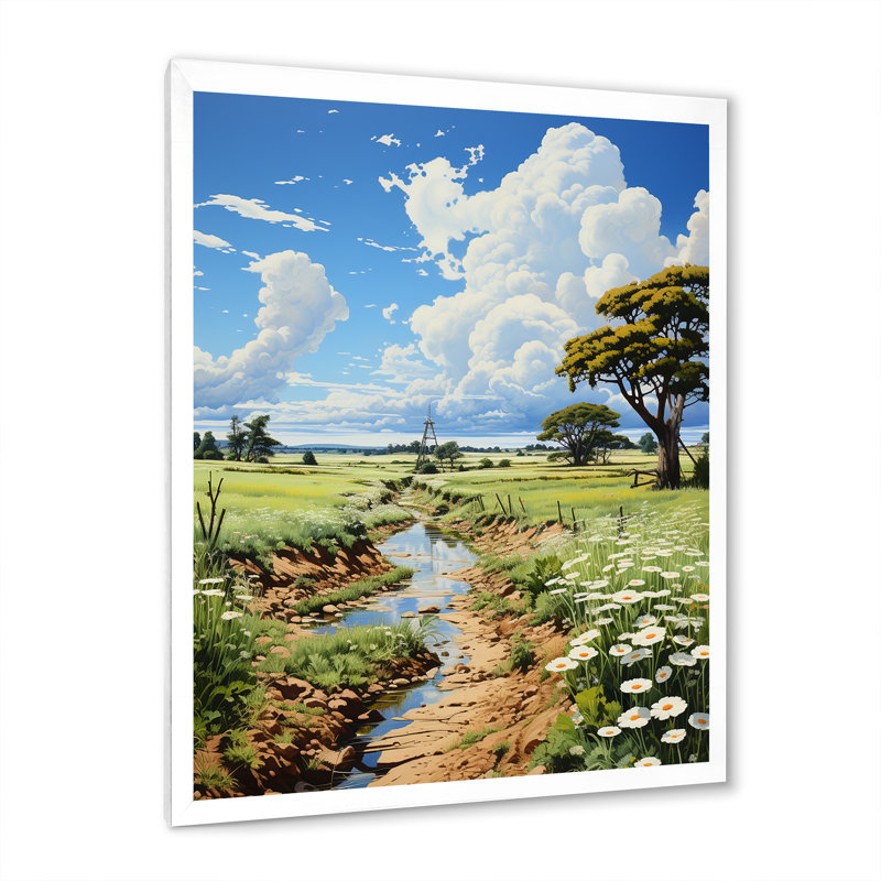 «Clouds Ethereal Clouds Pastoral», reproduction sur toile, H 44 po x l 34 po x P 1,5 po, Cadre photo blanc