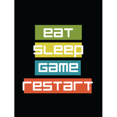 «Eat Sleep Restart On Canvas» par Yass Naffas Designs, reproduction
