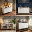 120CM Modern 4-Door Sideboard With Gold Metal Legs, Handle-Free Push-To-Open Buffet Cabinet With Raised Top Edge-1448566854