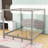 King Size Canopy Platform Bed with Sturdy Wooden Slats and Under Bed Storage-1829195605