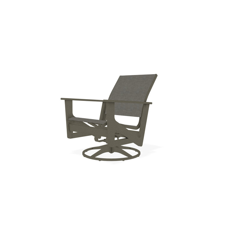 Wexler Outdoor Swivel Lounge Chair, Storm, Burke