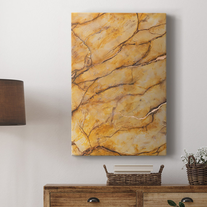 Marbre jaune II - galerie Cavas sur mesure, H 27 po x l 18 po