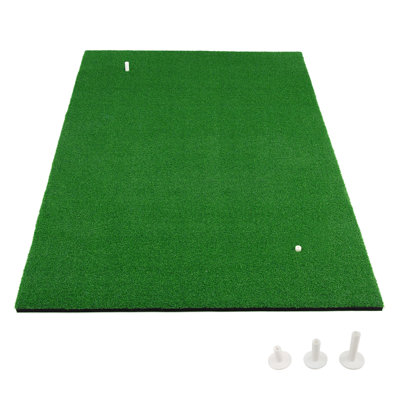 5'' X 3'' Standard Real Feel Golf Practise Mat Mat Synthetic Turf W/3 Tees