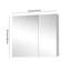 Armoire à pharmacie de salle de bain l 30 po H 26 po avec miroir haute définition, finition biseautée, bois d'ingénierie blanc et charnières à fermeture en douceur, bois, configuration de rangement