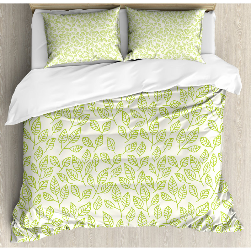 Cottage Americana Polyester Floral Duvet Cover, Queen Duvet Cover + 2 Standard Shams