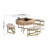 Modern Round Lift-Top Coffee Table With Storage & 3 Ottoman White & Natural-928051906