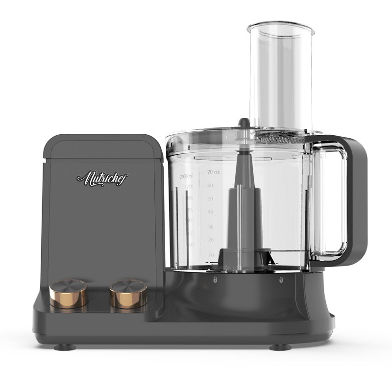 Robot culinaire multifonctionnel 12 tasses NutriChef, gris