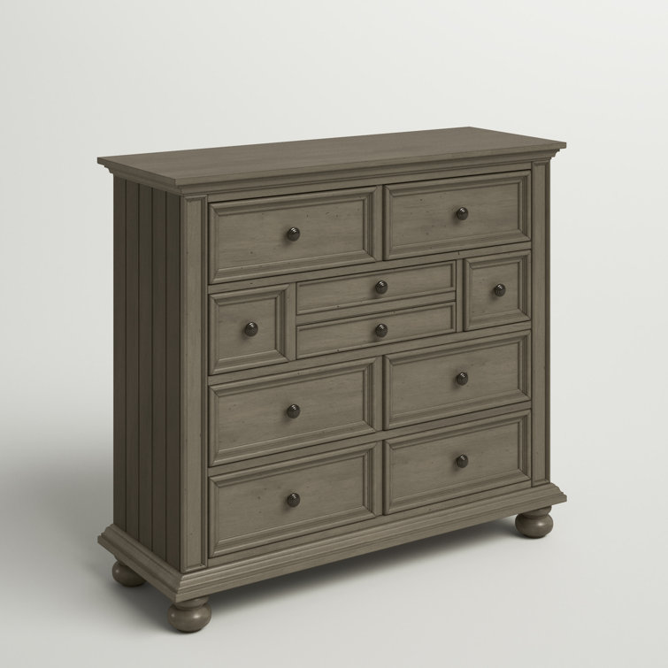 Stratton 9 Drawer Dresser with Mirror Sand & Stable