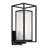 18 In. 1-light Matte Black Finish Outdoor Wall Sconce With Seedy Glass Shade