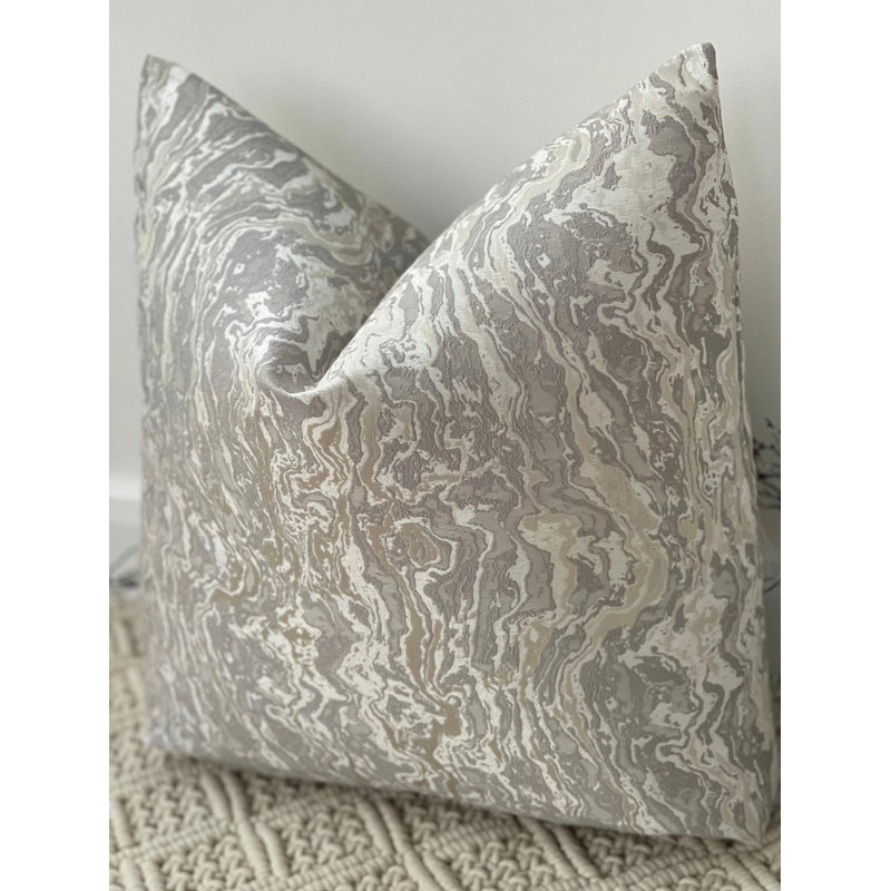 Abstract Silver Square Cushion Cover