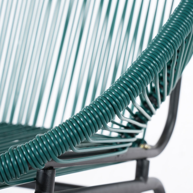 Ensemble de conversation extérieur pour balcon, jardin, terrasse, Bleu sarcelle