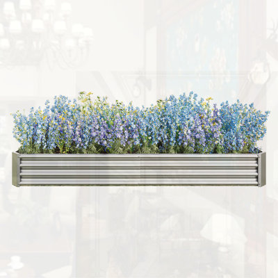 Metal Raised Bed Garden  Flower Planters