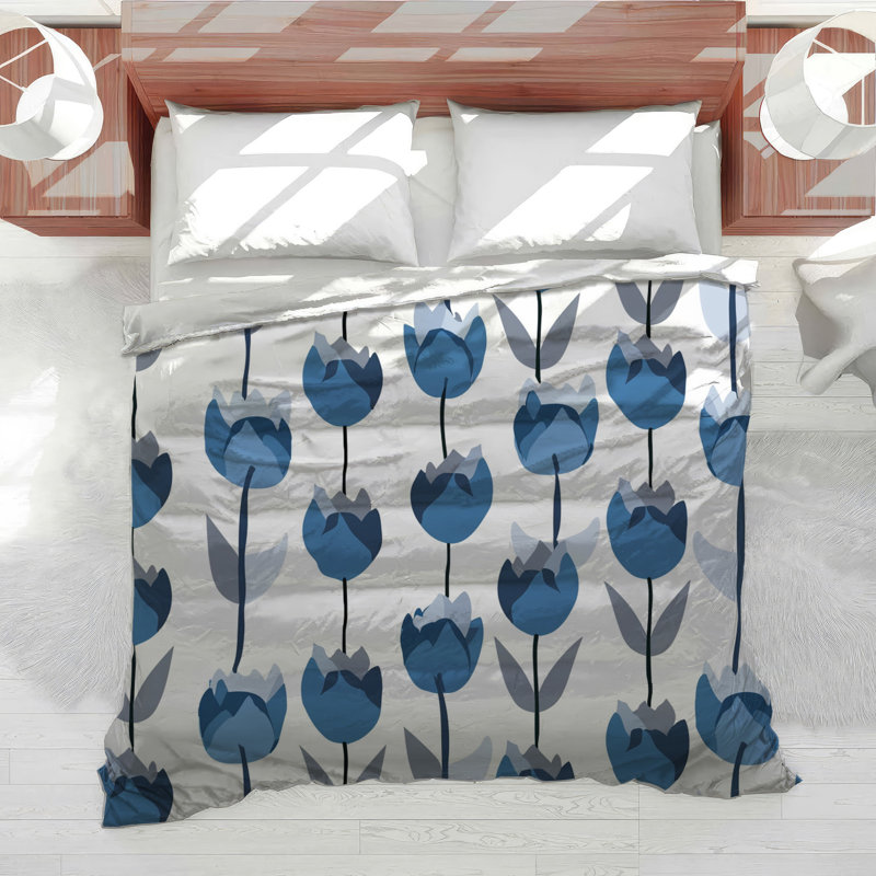 Housse de couette Tulip Rows Bedding Floral Scandinavian, Housse de couette pour lit simple