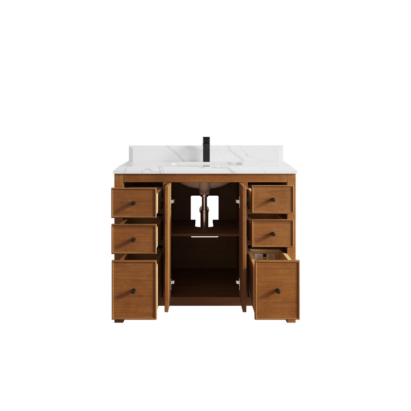 Ensemble de meuble-lavabo simple 42 po Sandris, Calacatta Laza