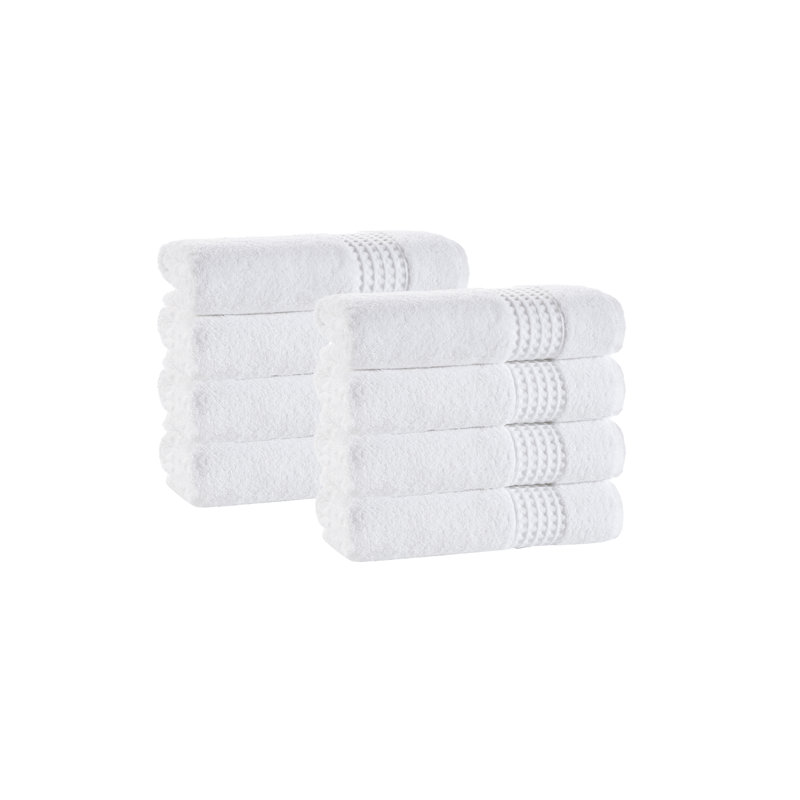 Ensemble de serviettes 8 pièces Selena, Blanc