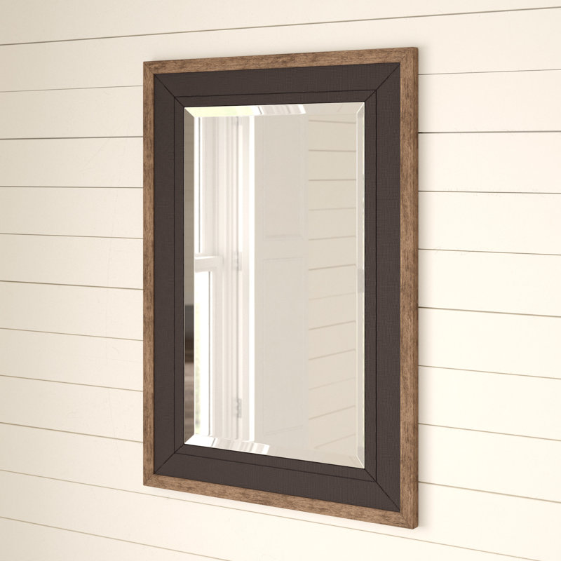 Wood Flat Wall Mirror