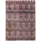 Pink Alchemy Contemporary Silk Wool Blend Rug - 9'1" x 12'2"