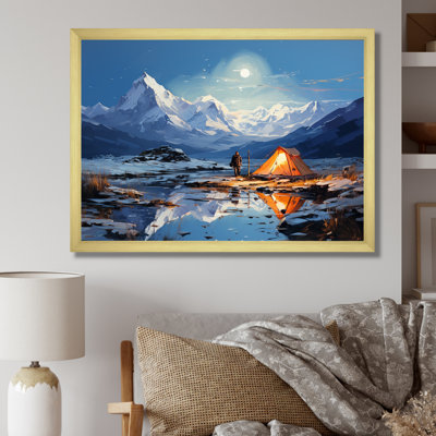 Mountain Mountain Solitude 3 - Art mural de voyage en camping