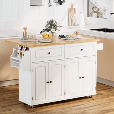 Kitchen Island with Drop Leaf