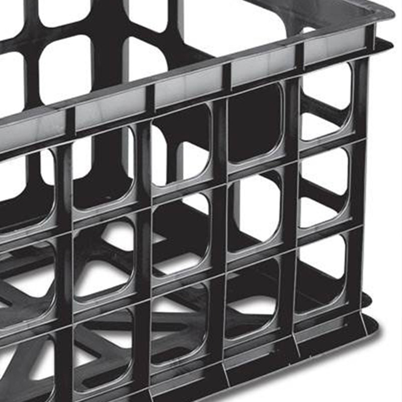 Sterilite Multipurpose Plastic Storage Box Organizing Crate, Black