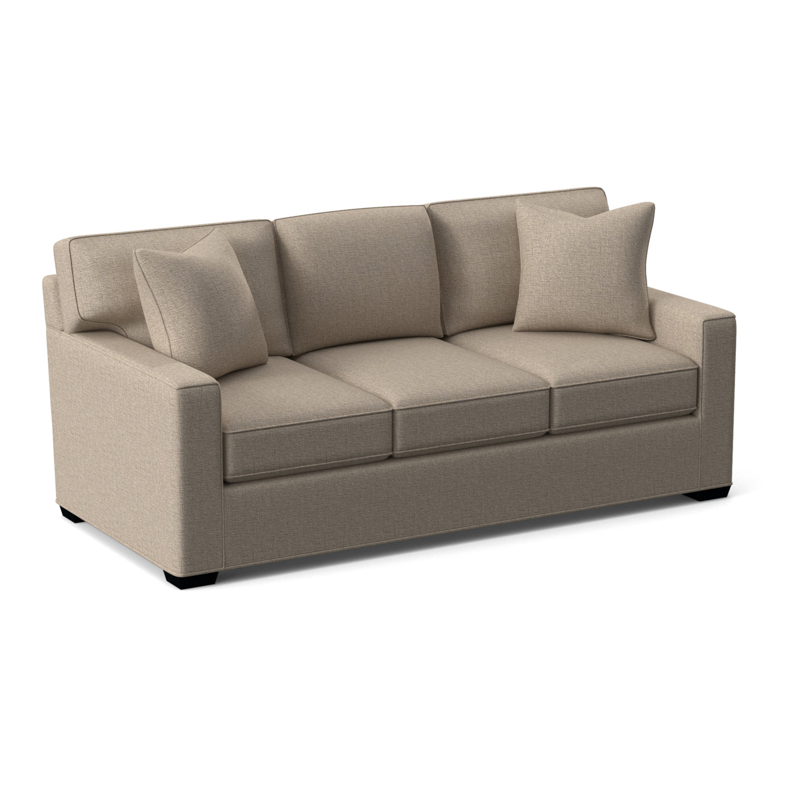 Gramercy Park 81'' Upholstered Sofa, Black Finish, Eggshell Crypton Performance; 0884-93
