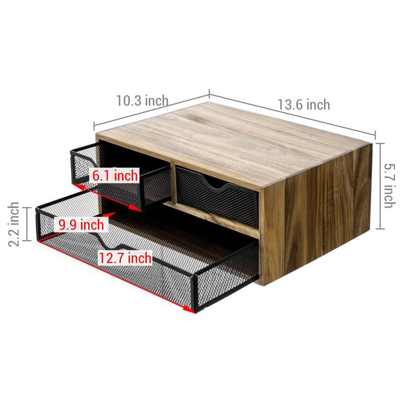 Metal Desk Organiser with Drawers